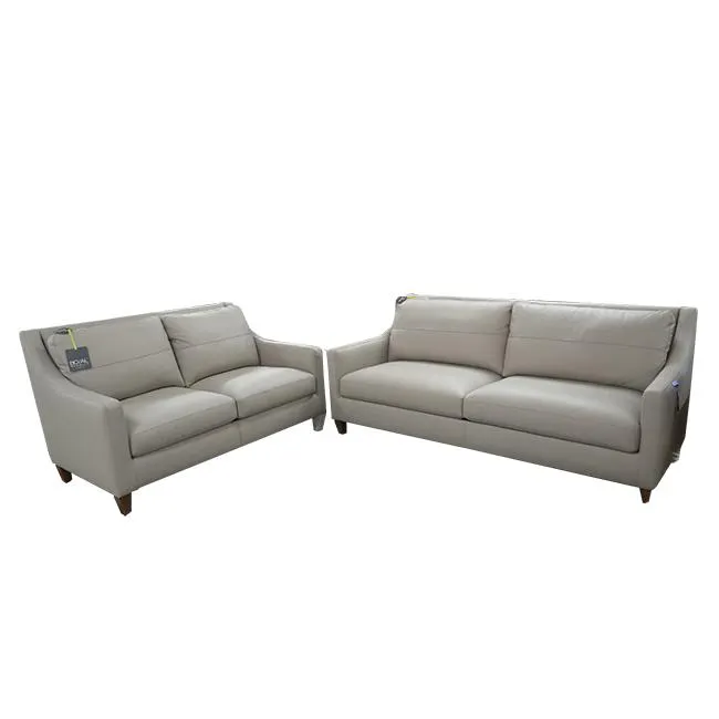 SALA 3-2 FRANCO COMB. PIEL BULL TAUP/VINIL OPALO BULL TAUPE PATA COLOR MIEL