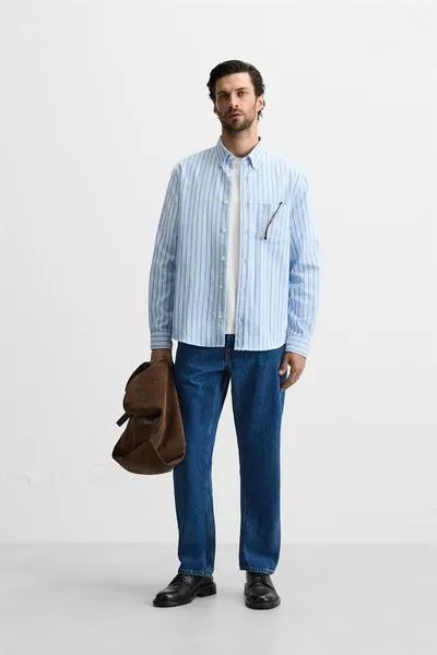 CAMISA RAYAS BOLSILLO