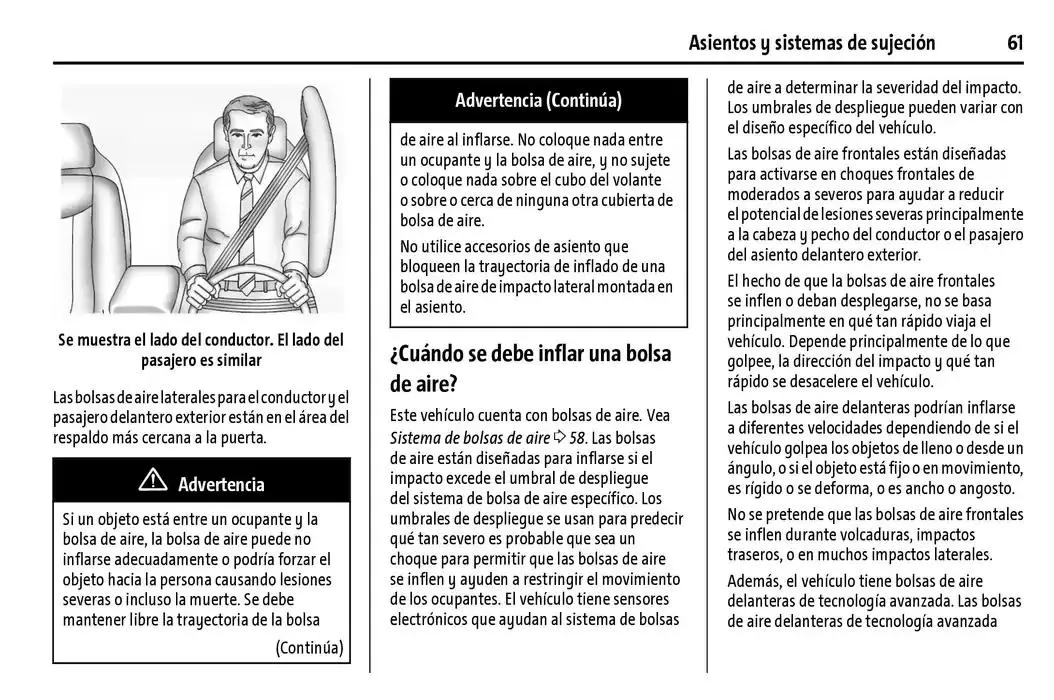 Catálogo de Chevrolet Corvette Stingray Manual del propietario 22 de enero al 31 de diciembre 2025 - Pagina 62