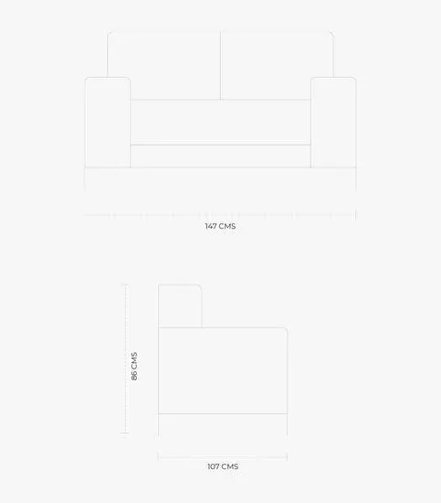Sofá y Love Freco de Piel Italiana Color Gris
