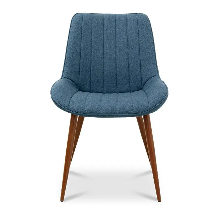 Silla Tela Azul/nogal Nulik