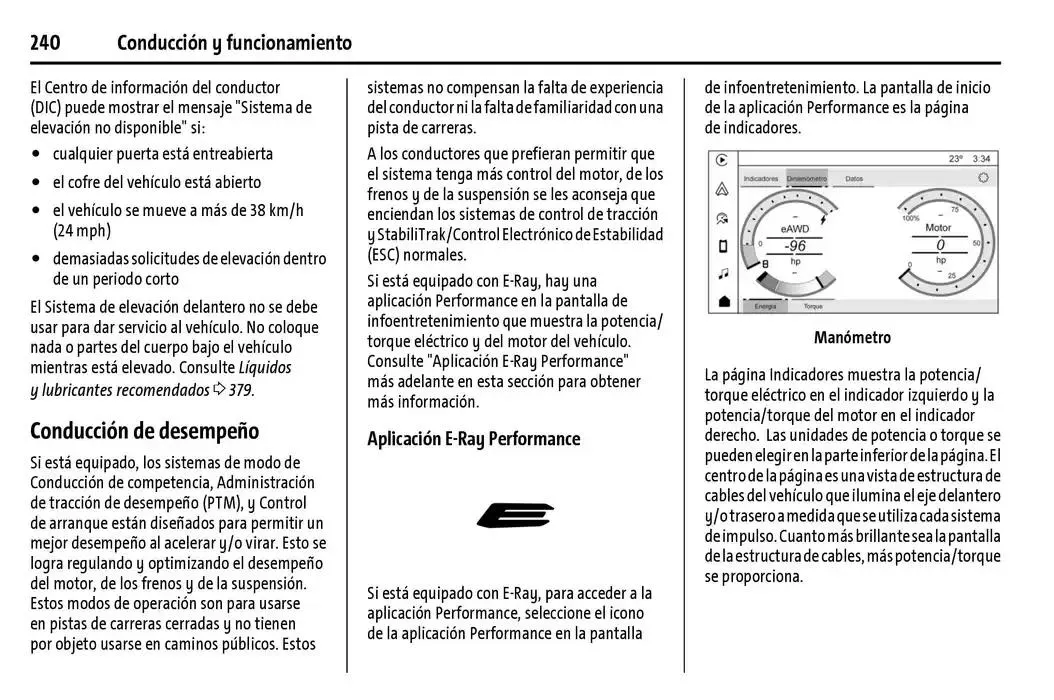 Catálogo de Chevrolet Corvette Stingray Manual del propietario 22 de enero al 31 de diciembre 2025 - Pagina 241