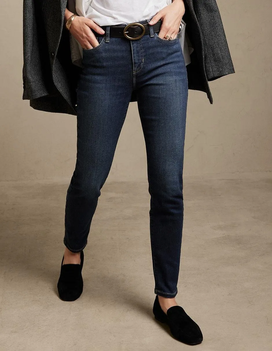 Jeans petite skinny corte cadera para mujer