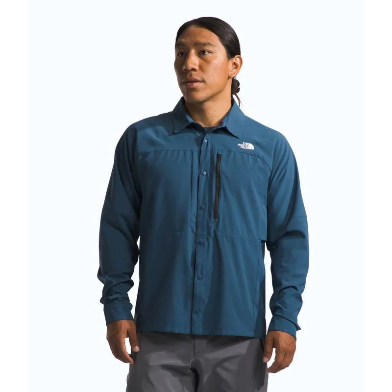 Camisa Anti-UV de manga larga First Trail Hombre, Azul