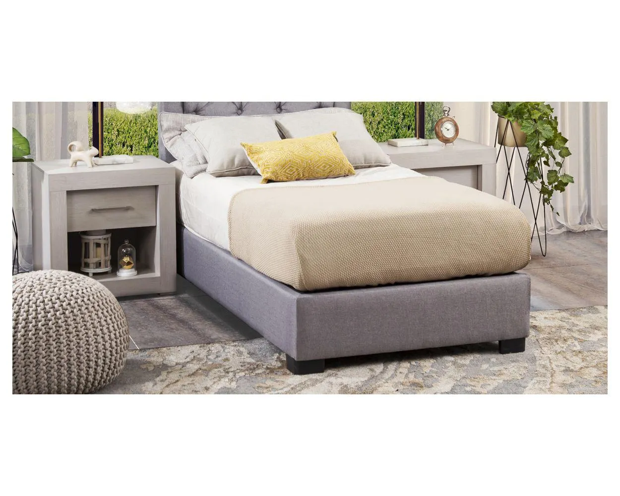 Base De Cama Individual Gianna Plata