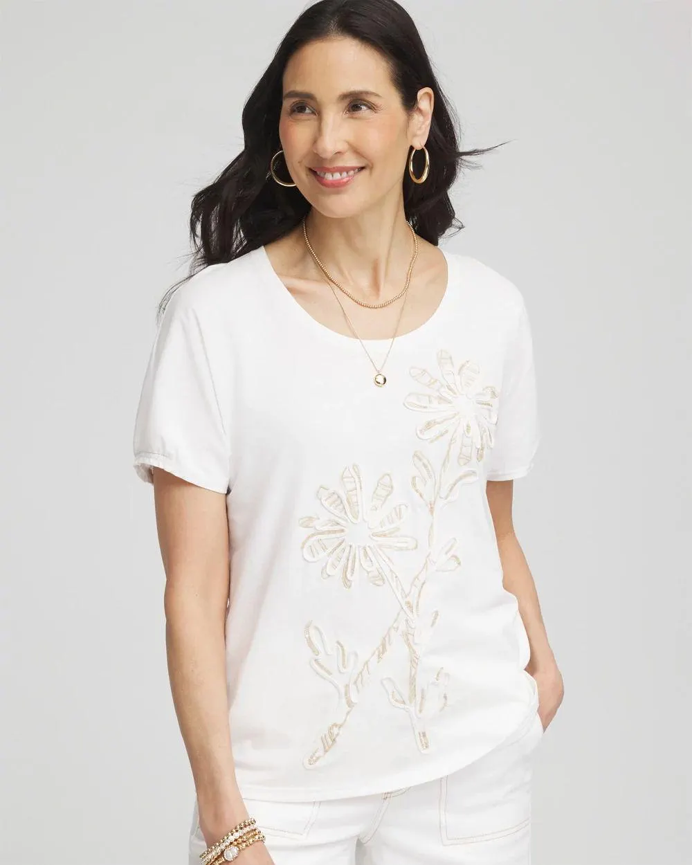 Artisinal Embroidered Short Sleeve Tee