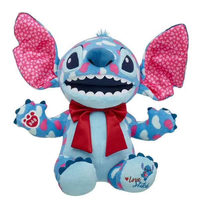 Disney Lots of Love Stitch Plush with Red Gifting Bow