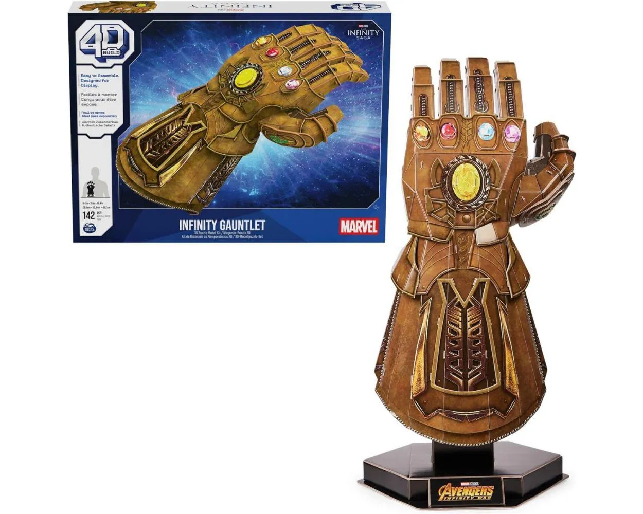4D Build Kit de maqueta de Rompecabezas guantelete del Infinito de Marvel