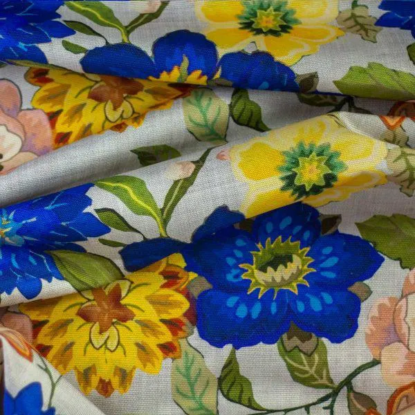 Digital Estampado | Flores Azul y Rojo