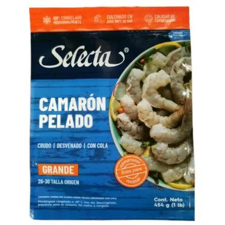 Camarón Pelado Selecta Grande 26/30 454 g