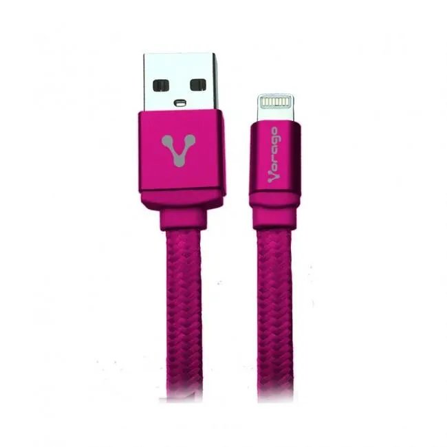 Cable Vorago Cab-119 Rosa Usb-Apple Lightning 1 Metro Rosa Bolsa