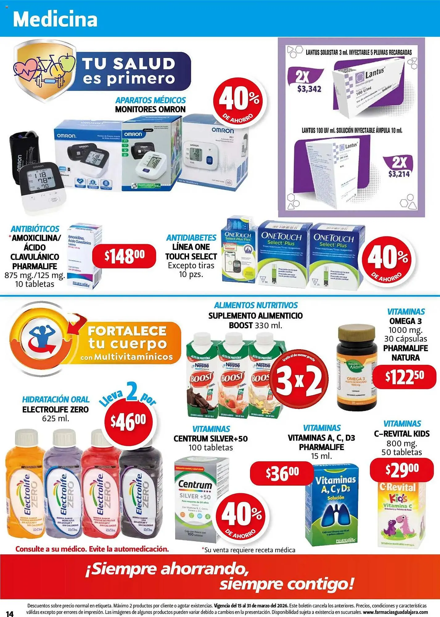 Catálogo de Folleto Farmacias Guadalajara 15 de marzo al 31 de marzo 2026 - Pagina 14