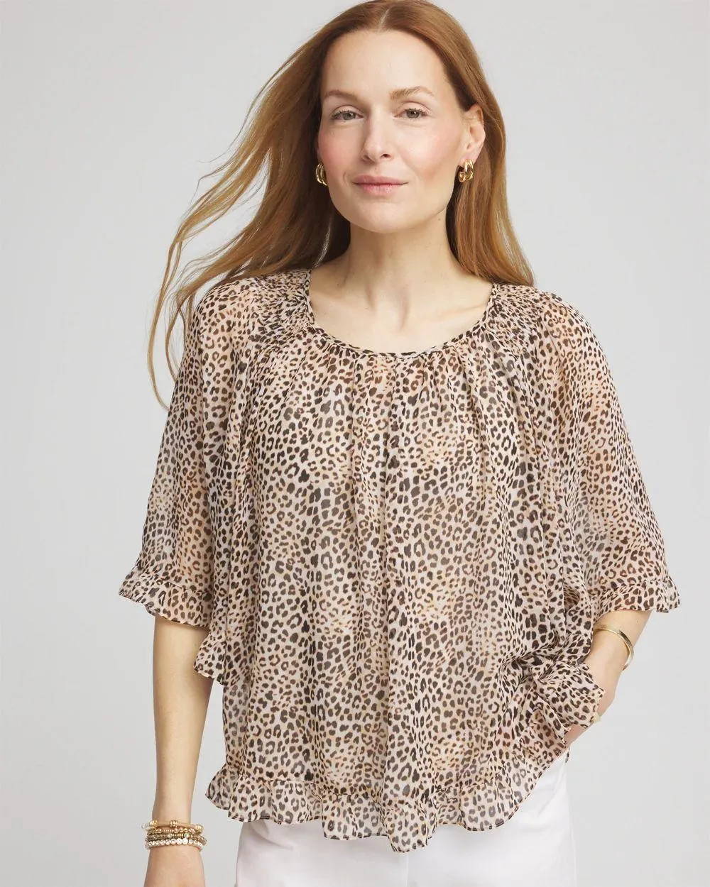 Animal Print Georgette Blouse