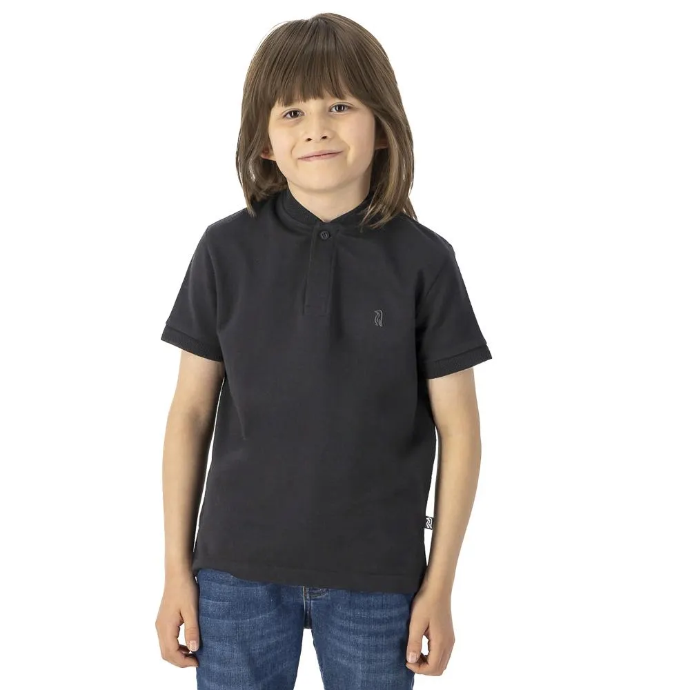 Playera Cuello Henley Hummo Niño Diseño Liso