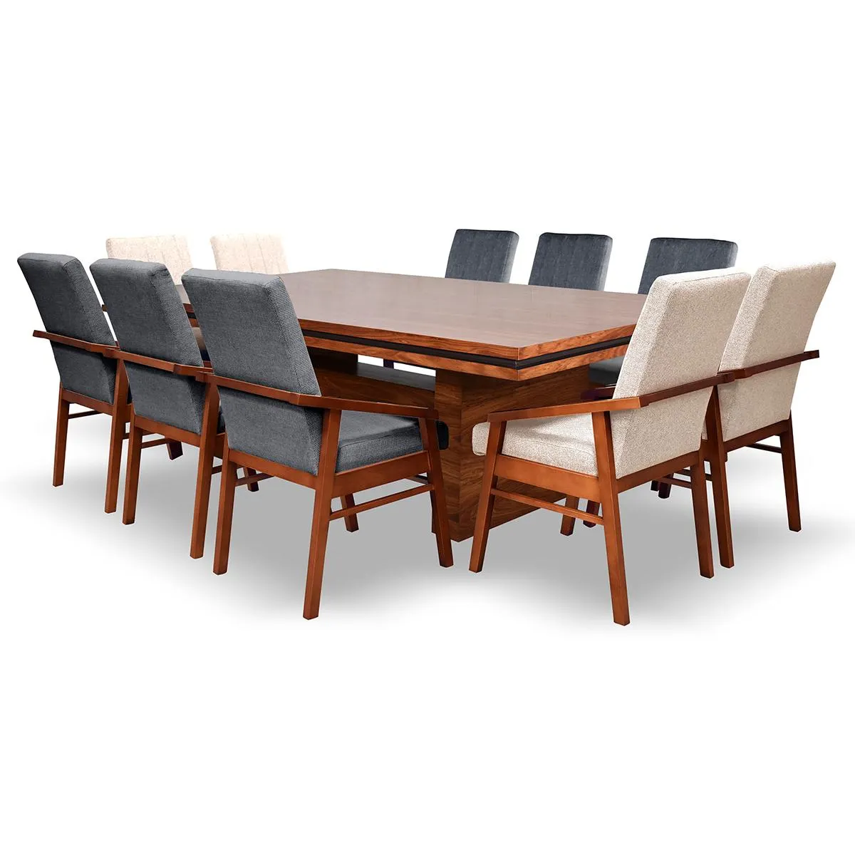 Comedor Valdivia 10 Sillas (4 Marmol y 6 Gris)