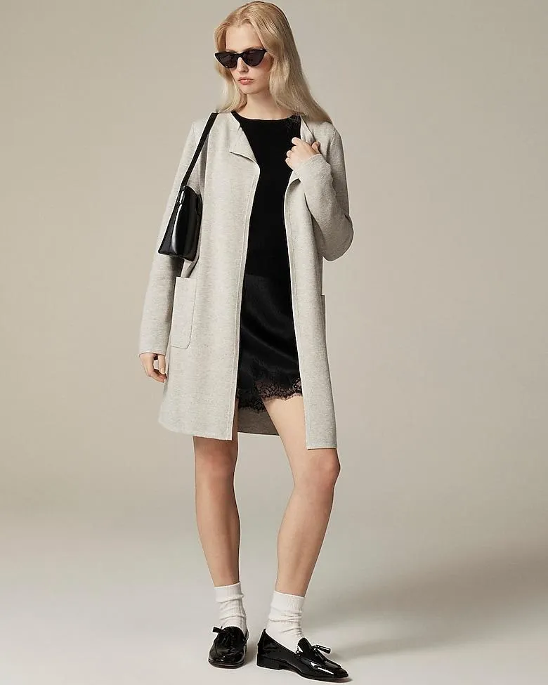 Juliette collarless sweater-blazer