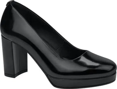 zapatilla piel flexi plataforma tacón ancho