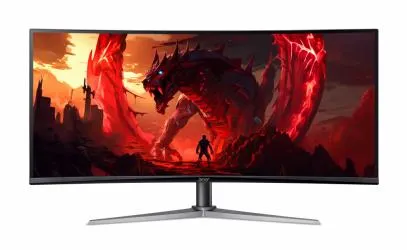 Monitor Gamer Curvo Acer Nitro ED340CU S3 LED 34", 3440x1440 Ultra Wide Quad HD, FreeSync, 180Hz, HDMI/DisplayPort, Bocinas Integradas, Negro