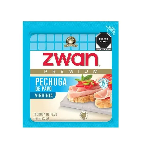 Jamón Zwan pechuga de pavo virginia 250 g