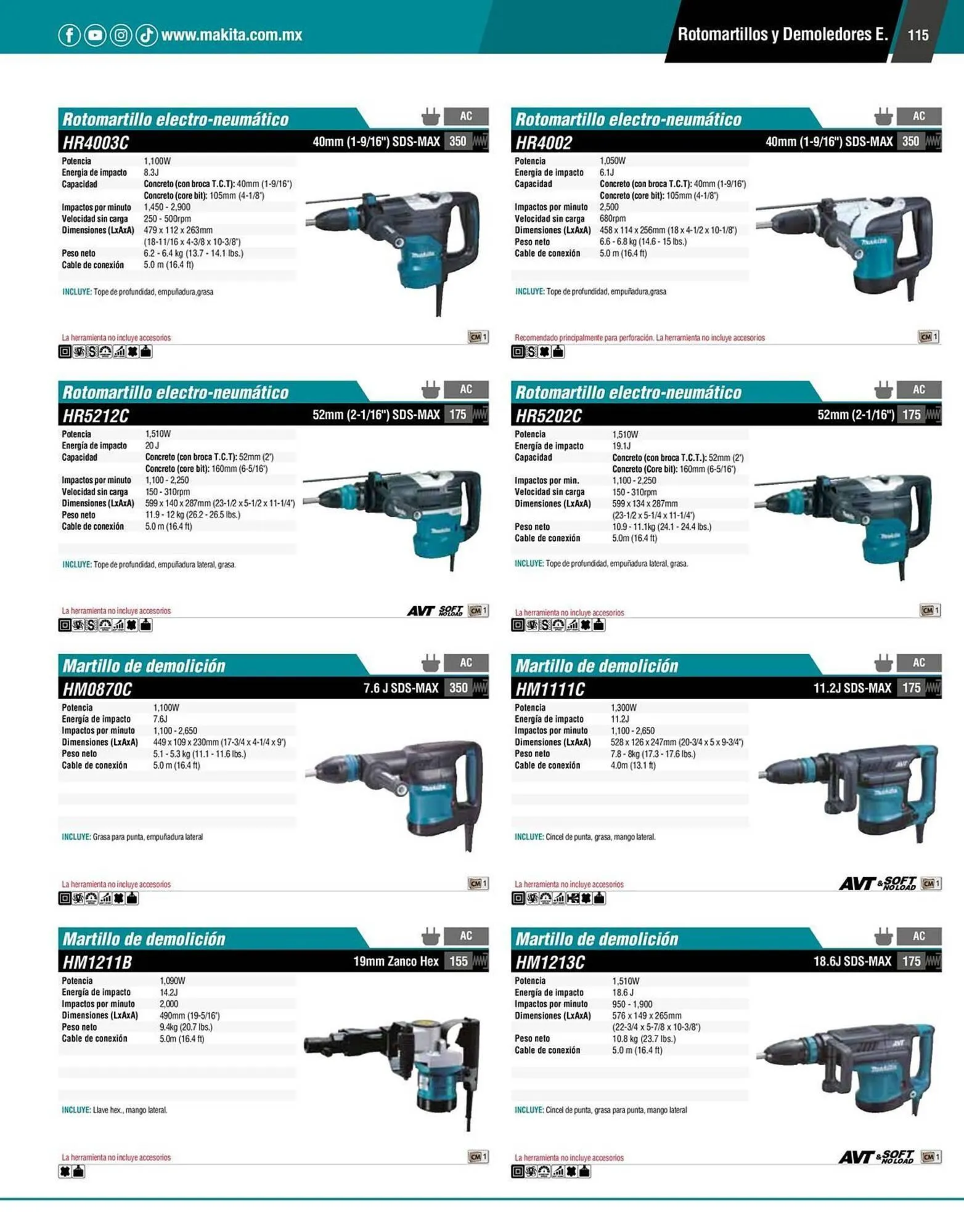 Catálogo de Catálogo Makita 12 de enero al 31 de diciembre 2026 - Pagina 115
