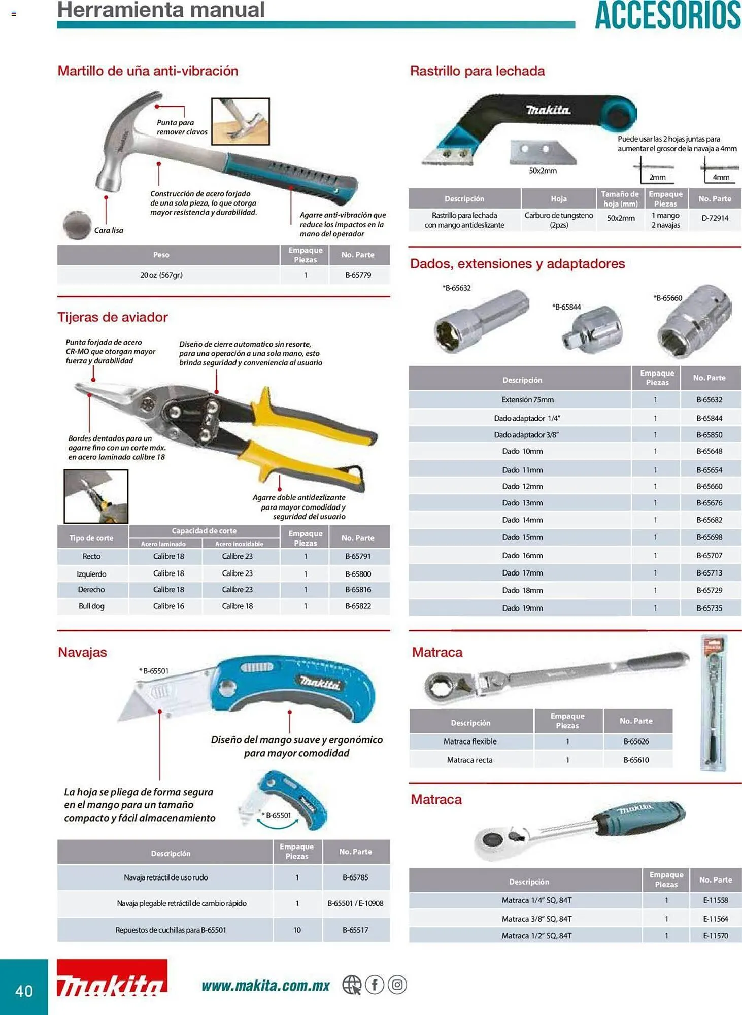 Catálogo de Catálogo Makita 8 de julio al 31 de diciembre 2025 - Pagina 40