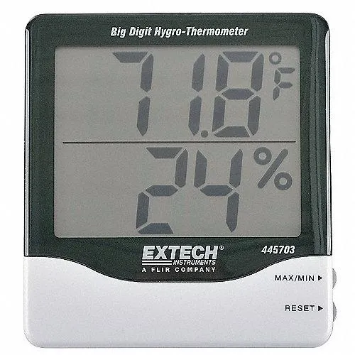Higrómetro Digital con pantalla LCD Montaje en Pared 14° a 140°F/-10° a 60°C