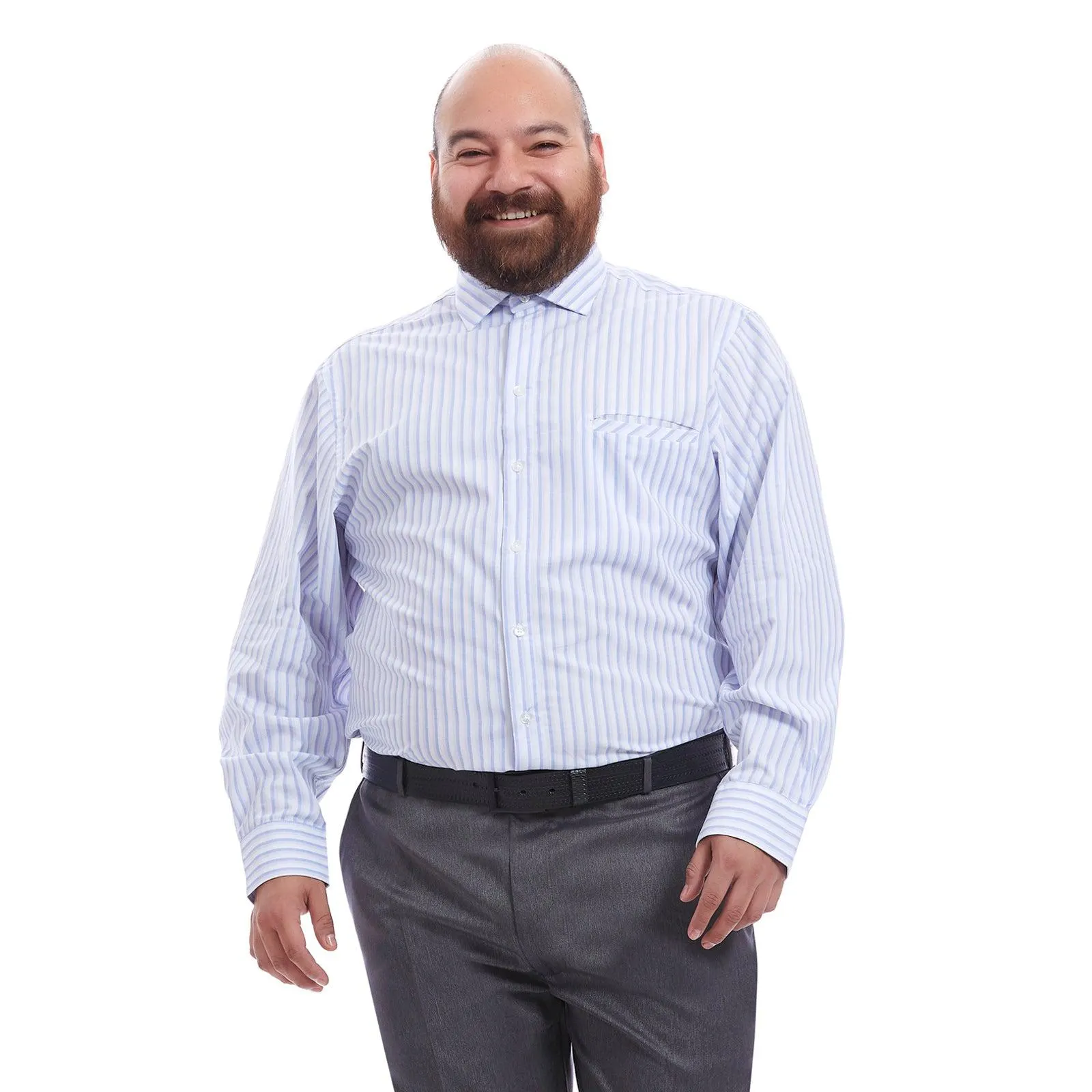 Camisa Manga Larga | Azul | Tallas extras