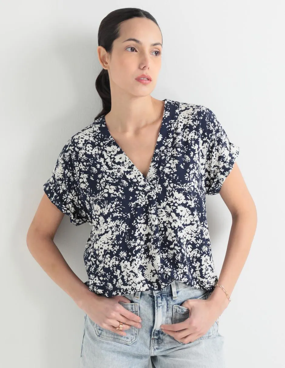 Blusa manga corta para mujer