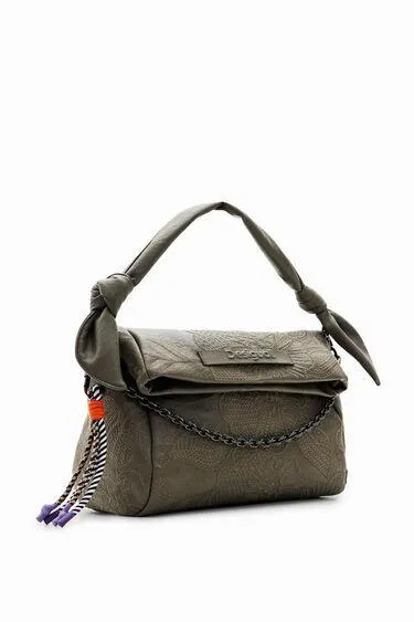 Bolso mediano bordado flores