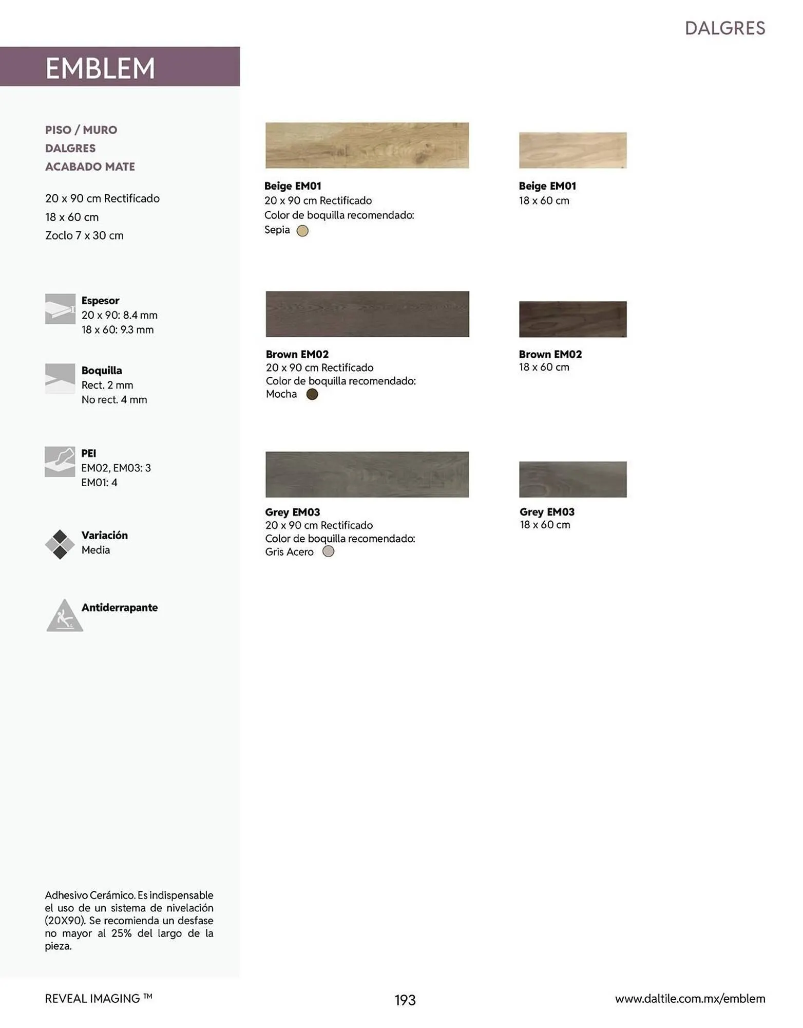 Catálogo de Catálogo Daltile 13 de enero al 31 de diciembre 2026 - Pagina 193