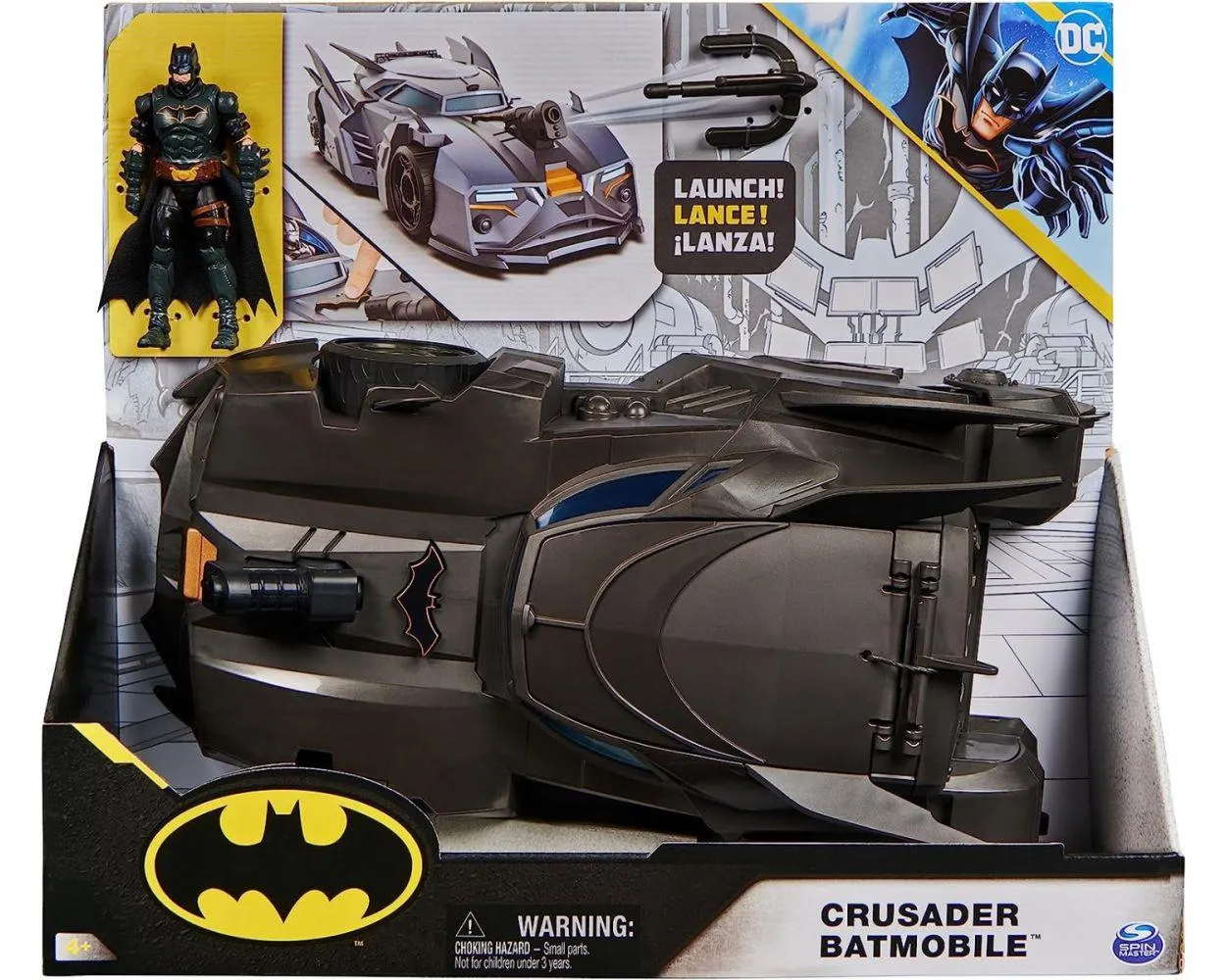 Dc Comics Crusader Batmobile Batman de 4 pulgadas