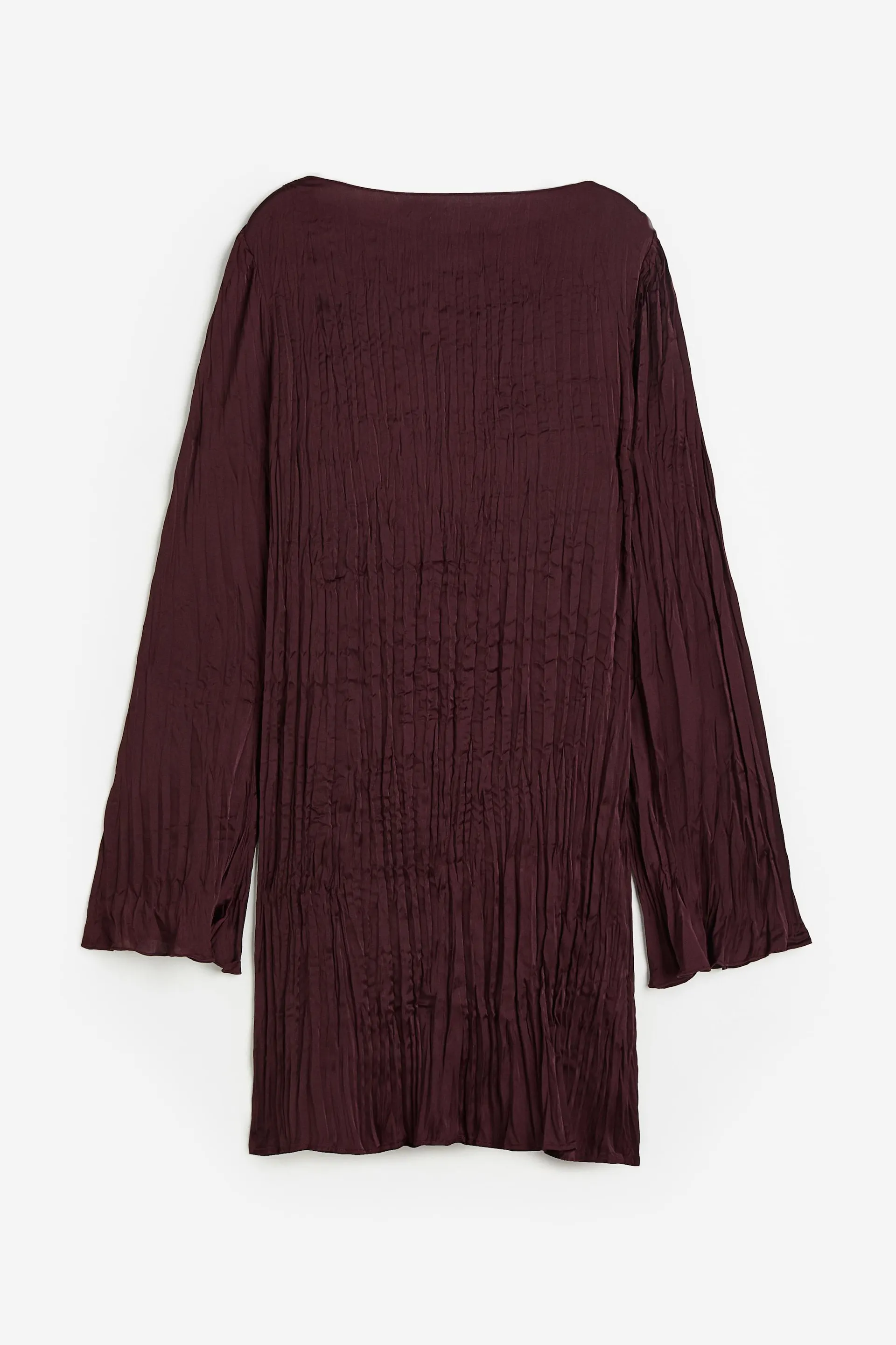 Vestido plisado de satín