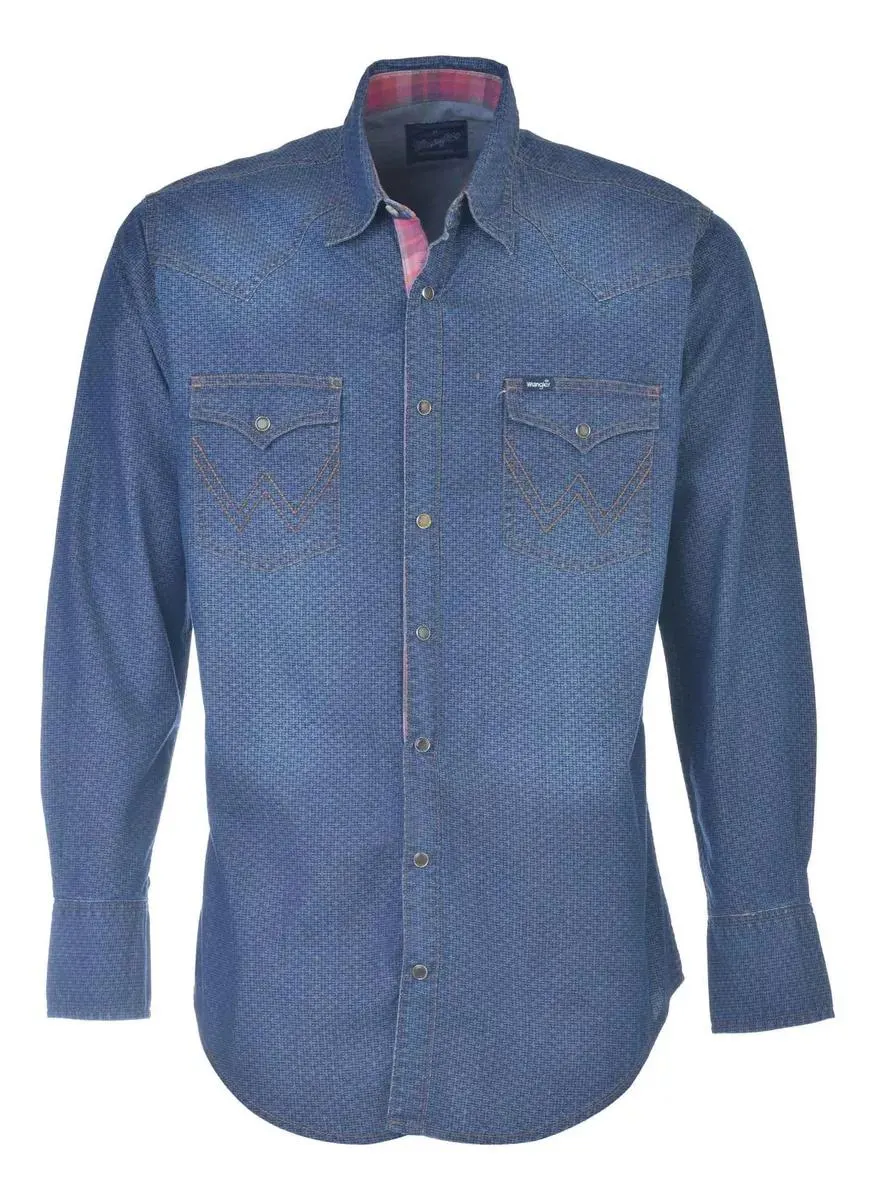 Camisa Vaquera Hombre Wrangler Manga Larga Ro40