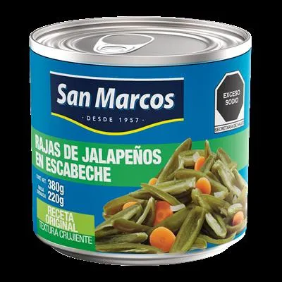 CHILE JALAPEÑO EN RAJAS SAN MARCOS 380 GRAMOS