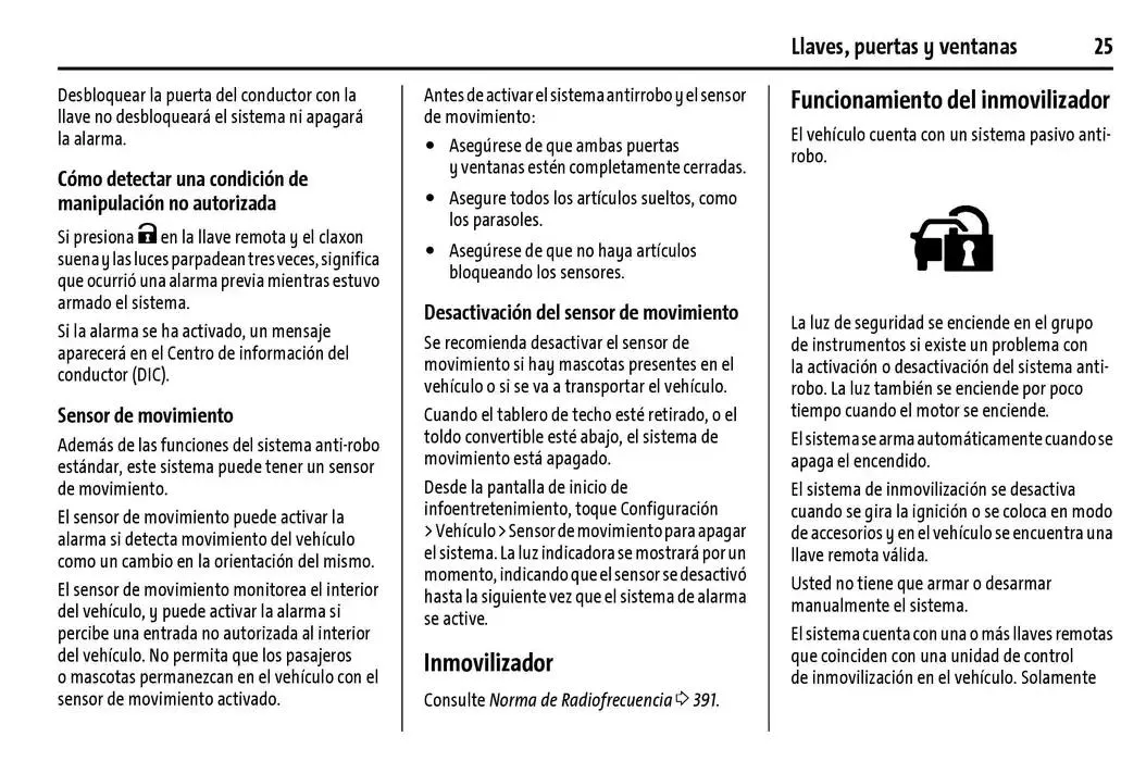Catálogo de Chevrolet Corvette Stingray Manual del propietario 22 de enero al 31 de diciembre 2025 - Pagina 26