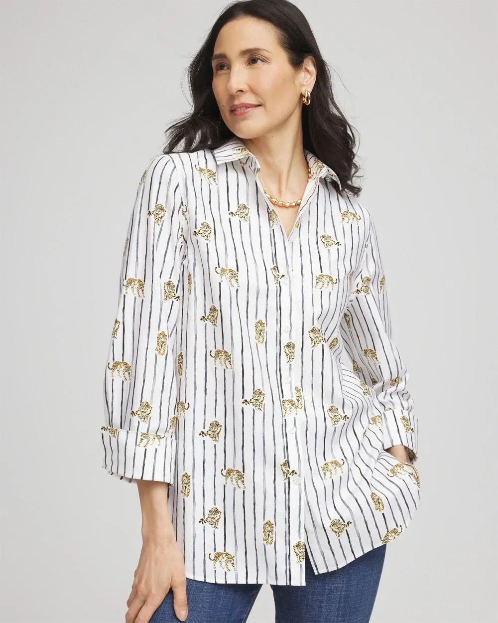 No Iron ™ Leopard Graphic Shirt