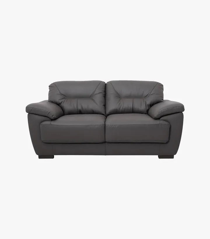 Love Seat Gipsy de Piel color Gris - Marca Boal