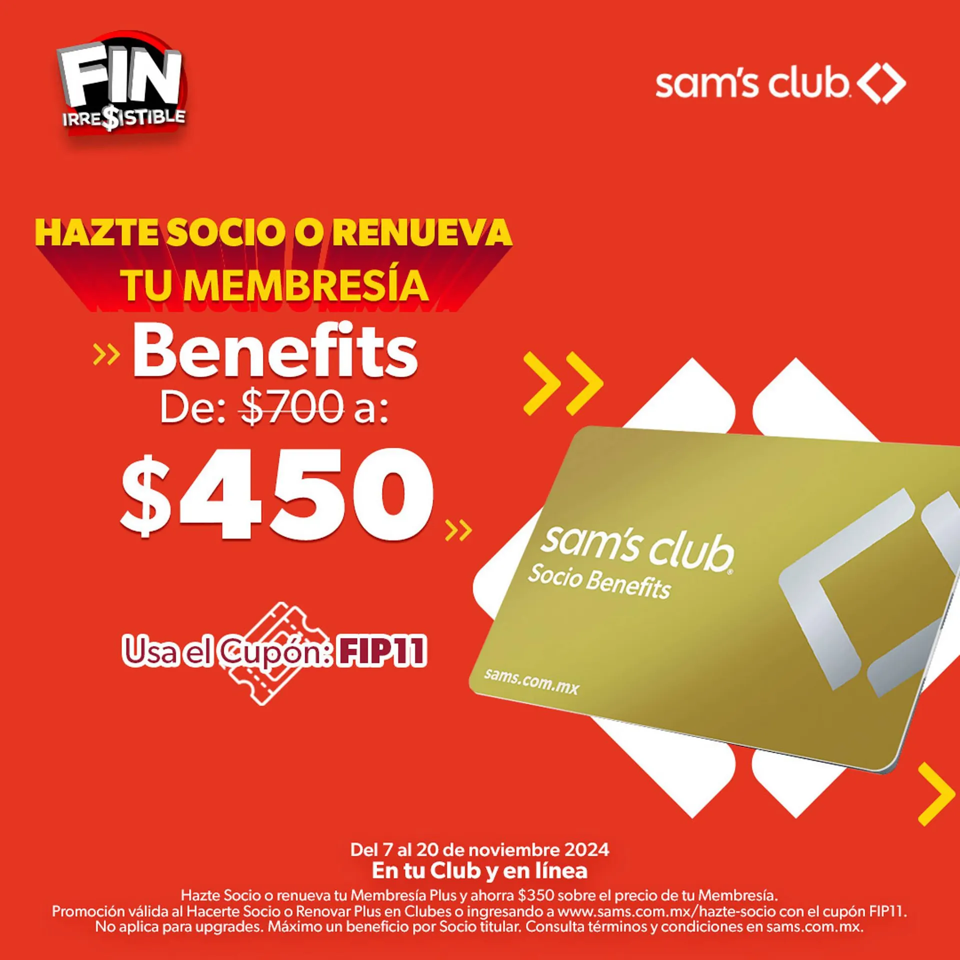 Catálogo de Catálogo Sam's Club 11 de noviembre al 20 de noviembre 2024 - Pagina 1