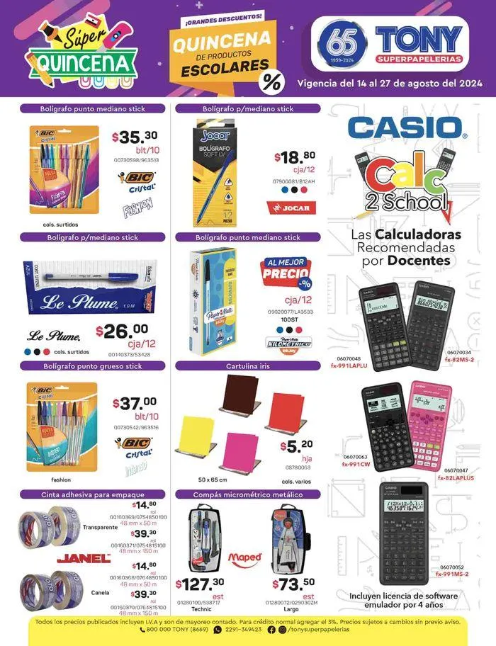 Catálogo de Súper Quincena Escolar 15 de agosto al 27 de agosto 2024 - Pagina 3