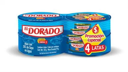 Atún en Agua El Dorado 4 pack 130 g