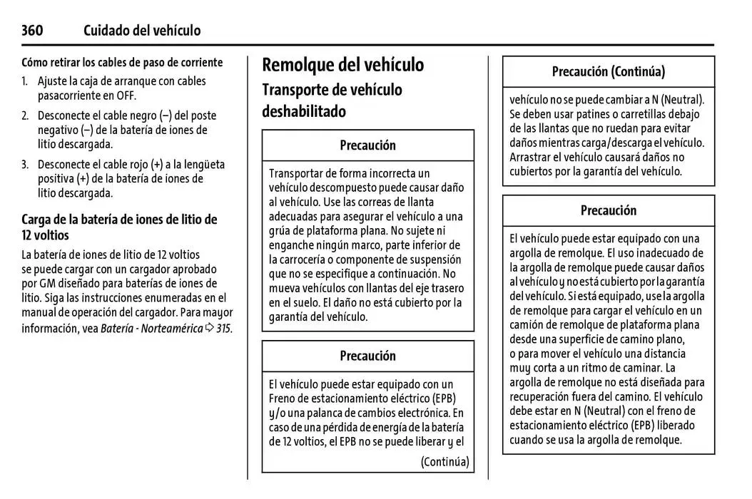Catálogo de Chevrolet Corvette Stingray Manual del propietario 22 de enero al 31 de diciembre 2025 - Pagina 361