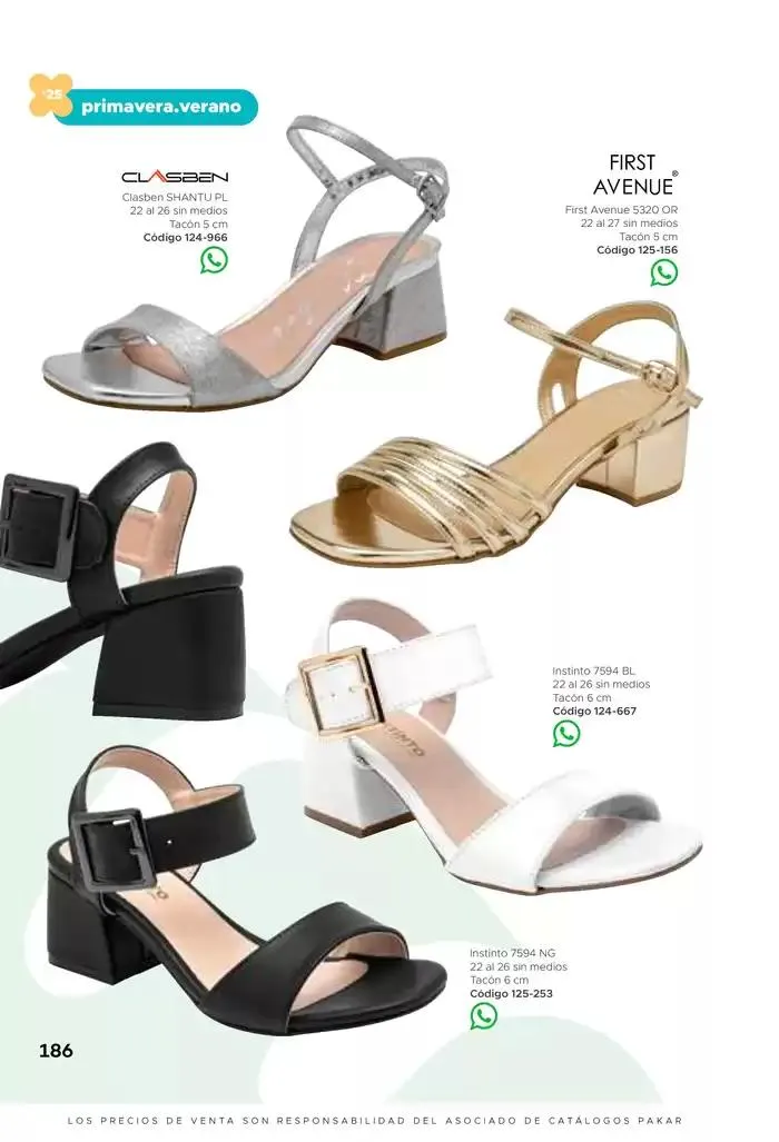 Catálogo de Pakar Sandalia 31 de enero al 31 de mayo 2025 - Pagina 186