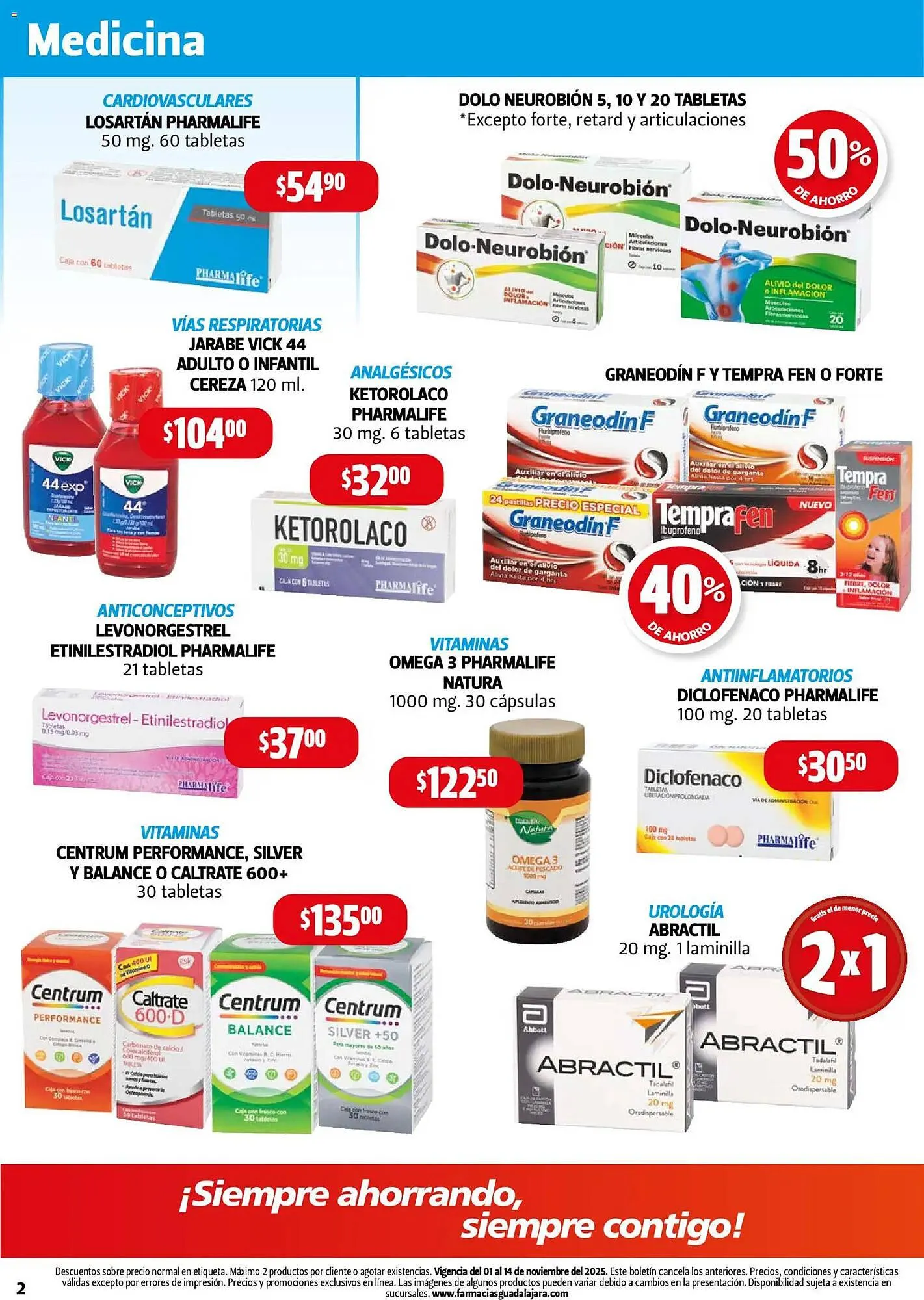 Catálogo de Folleto Farmacias Guadalajara 1 de noviembre al 14 de noviembre 2025 - Pagina 2