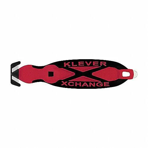 Navaja de Seguridad Klever XChange Cuchilla Protegida de Acero 6-1/2" Rojo
