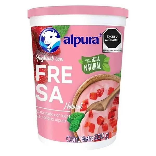 Yoghurt Alpura batido de fresa 900 g