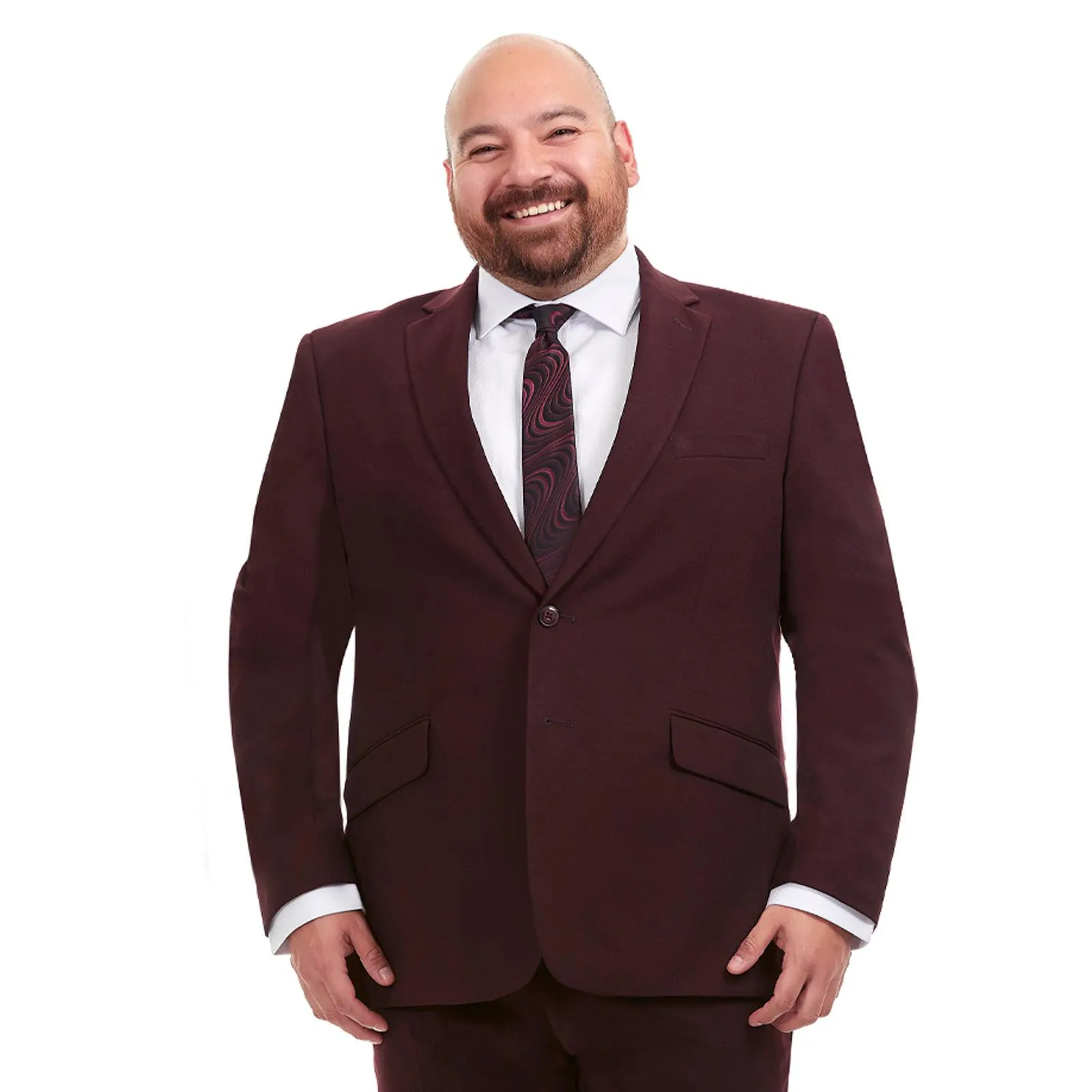 Saco formal para hombre | Vino | Tallas extras