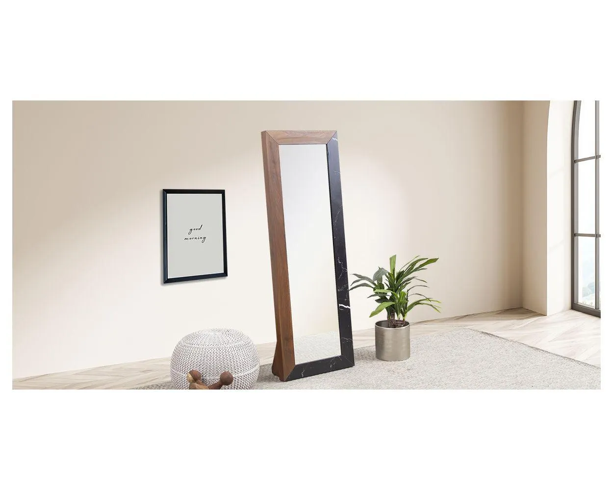 Espejo Vertical Agata Negro