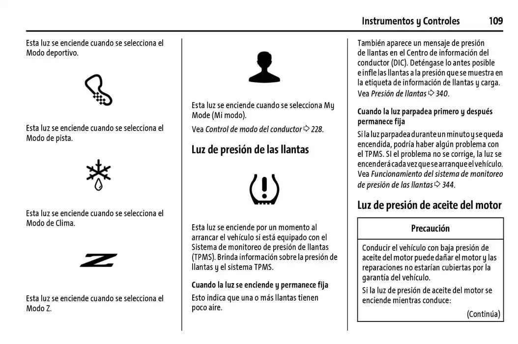 Catálogo de Chevrolet Corvette Stingray Manual del propietario 22 de enero al 31 de diciembre 2025 - Pagina 110