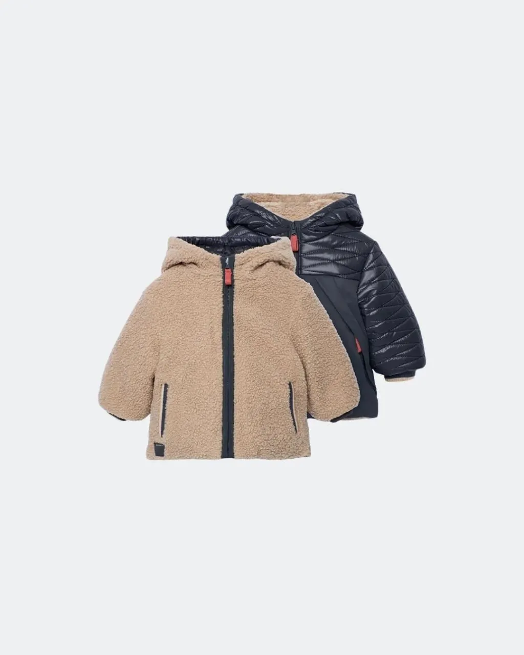 Parka reversible niño azul/azul