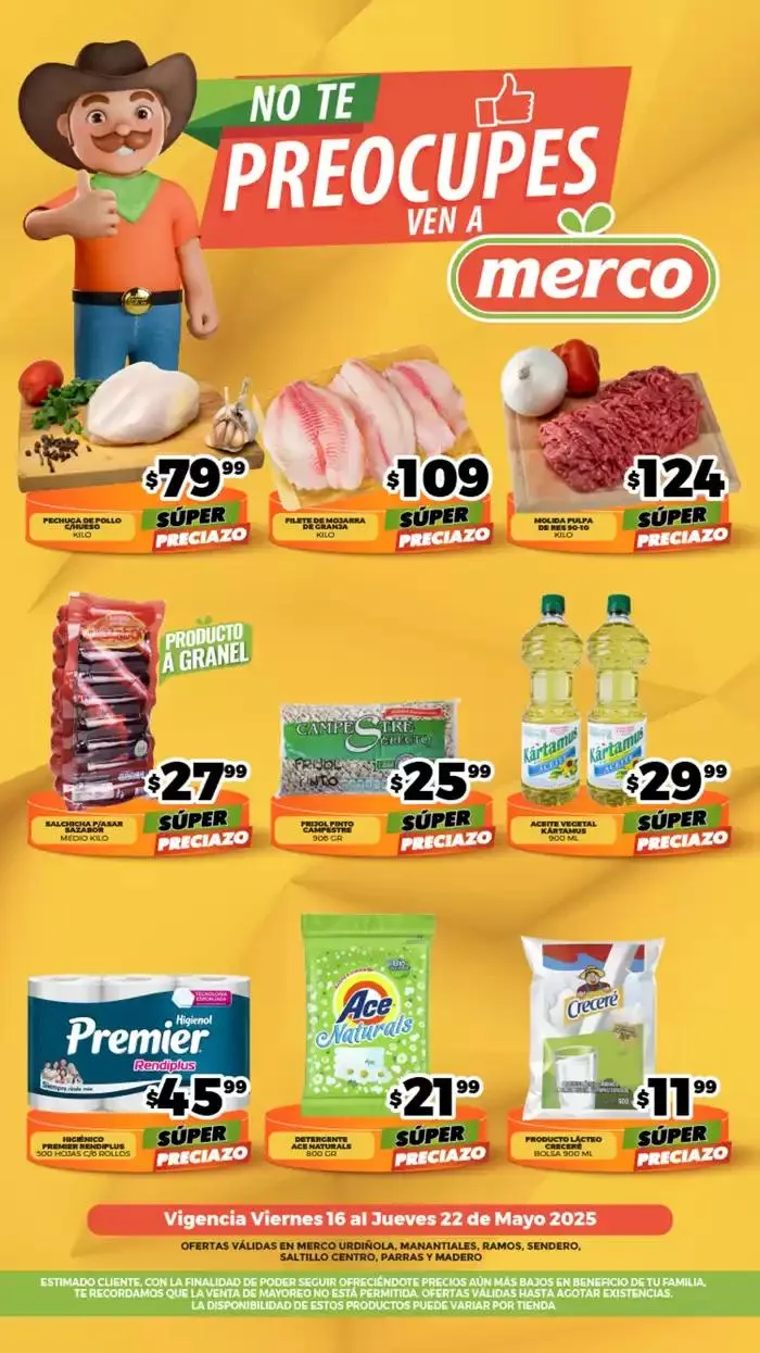 Catálogo de No te preocupes, ven a Merco 16 de mayo al 22 de mayo 2025 - Pagina 1